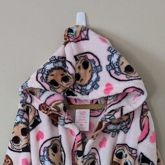 L.O.L. Surprise! - Girls Fleece Hooded Robe- Size 4 - Picture 2 of 5